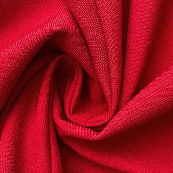 Burgundy Elegant Women's Asymmetric Hem Round Neck Dress - Picture 8 of 8